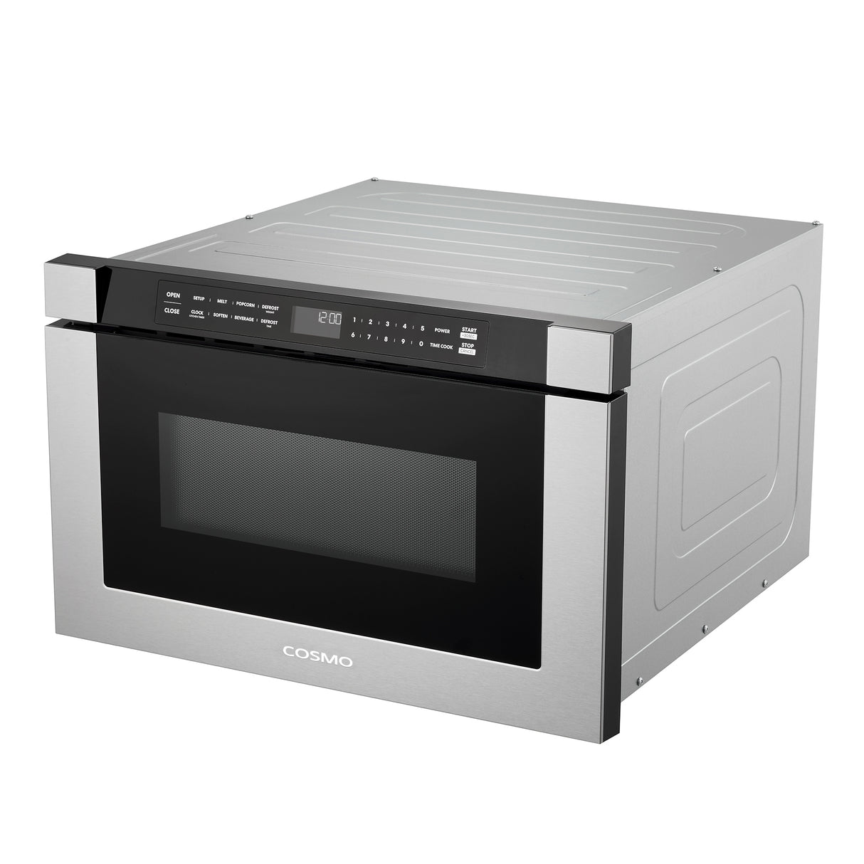 Cosmo 24" Built-in Microwave Drawer with Automatic Presets, Touch Controls, Defrosting Rack and 1.2 cu. ft. Capacity in Stainless Steel