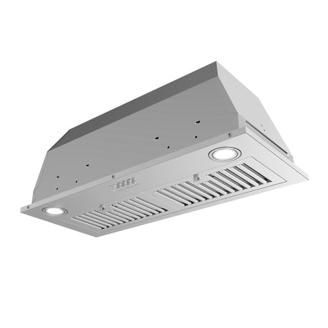 Cosmo 30" 380 CFM Ducted Insert Range Hood in Stainless Steel with Push Button Controls LED Lights and Permanent Filters