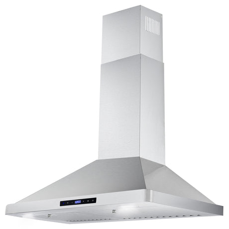 Cosmo 30" Ducted Wall MountRange Hood in Stainless Steel with Touch Controls, LED Lighting and Permanent Filters