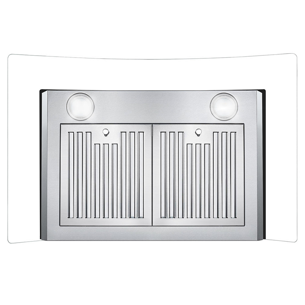 Cosmo 30" Ducted Wall Mount Range Hood in Stainless Steel with Touch Controls, LED Lighting and Permanent Filters