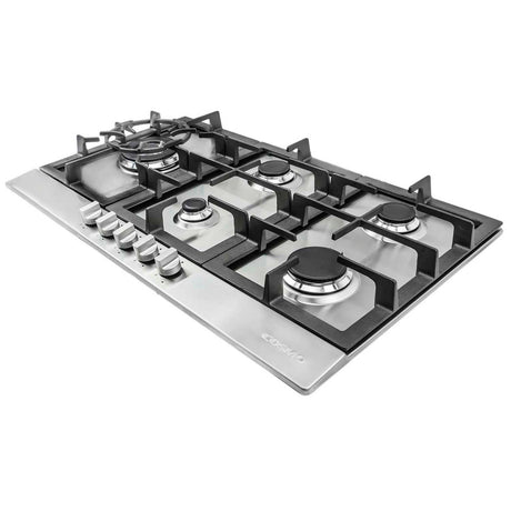 Cosmo 30" Gas Cooktop in Stainless Steel with 5 Sealed Brass Burners