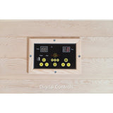 Bristol Bay 4-Person Indoor Corner Sauna digital controls