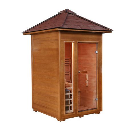 Bristow 2-Person Outdoor Traditional Sauna angled