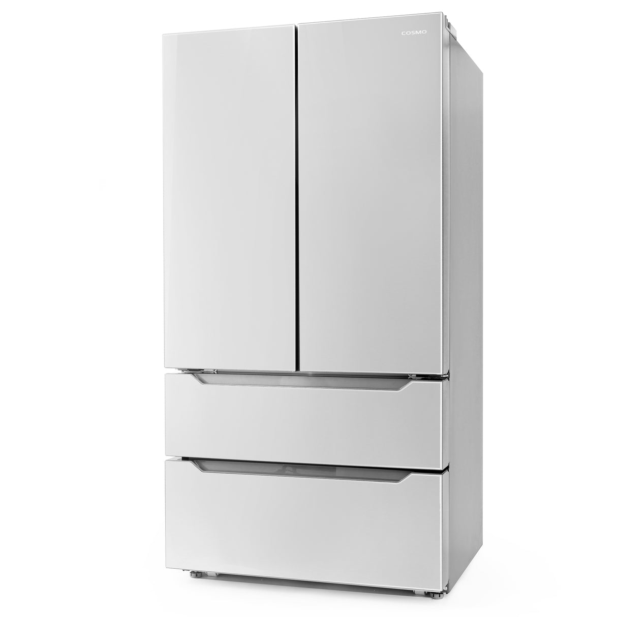 Cosmo 22.5 cu. ft. 4-Door French Door Refrigerator with Recessed Handle in Stainless Steel, Counter Depth
