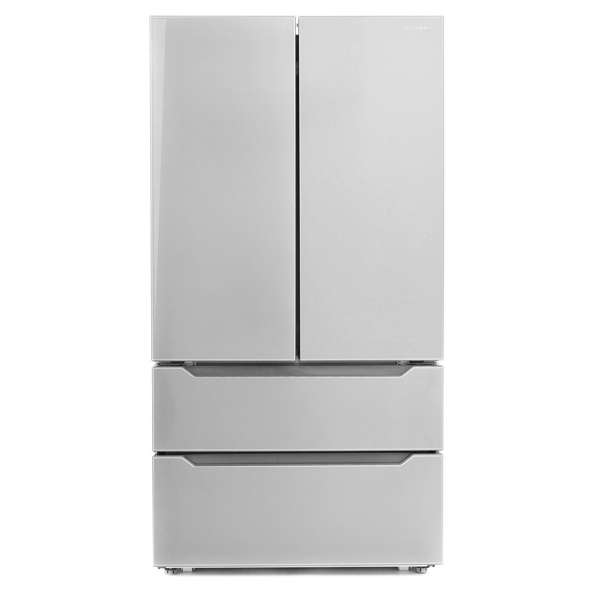 Cosmo 22.5 cu. ft. 4-Door French Door Refrigerator with Recessed Handle in Stainless Steel, Counter Depth