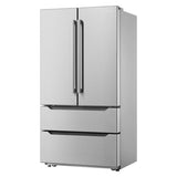 Cosmo 22.5 cu. ft. 4-Door French Door Refrigerator with Pull Handle in Stainless Steel, Counter Depth