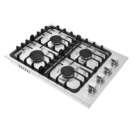 Cosmo 30" Gas Cooktop in Stainless Steel with 4 Italian Made Burners