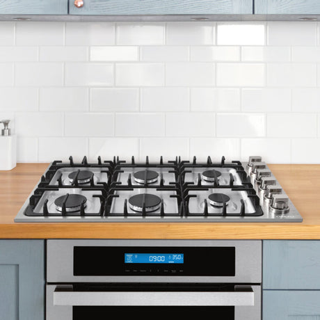 Cosmo 36" Gas Cooktop in Stainless Steel with 6 Italian Made Burners