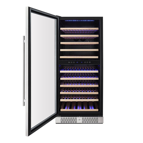 Empava 24" Wine Refrigerator 55" Tall Dual Zone Wine Fridge - WC06D