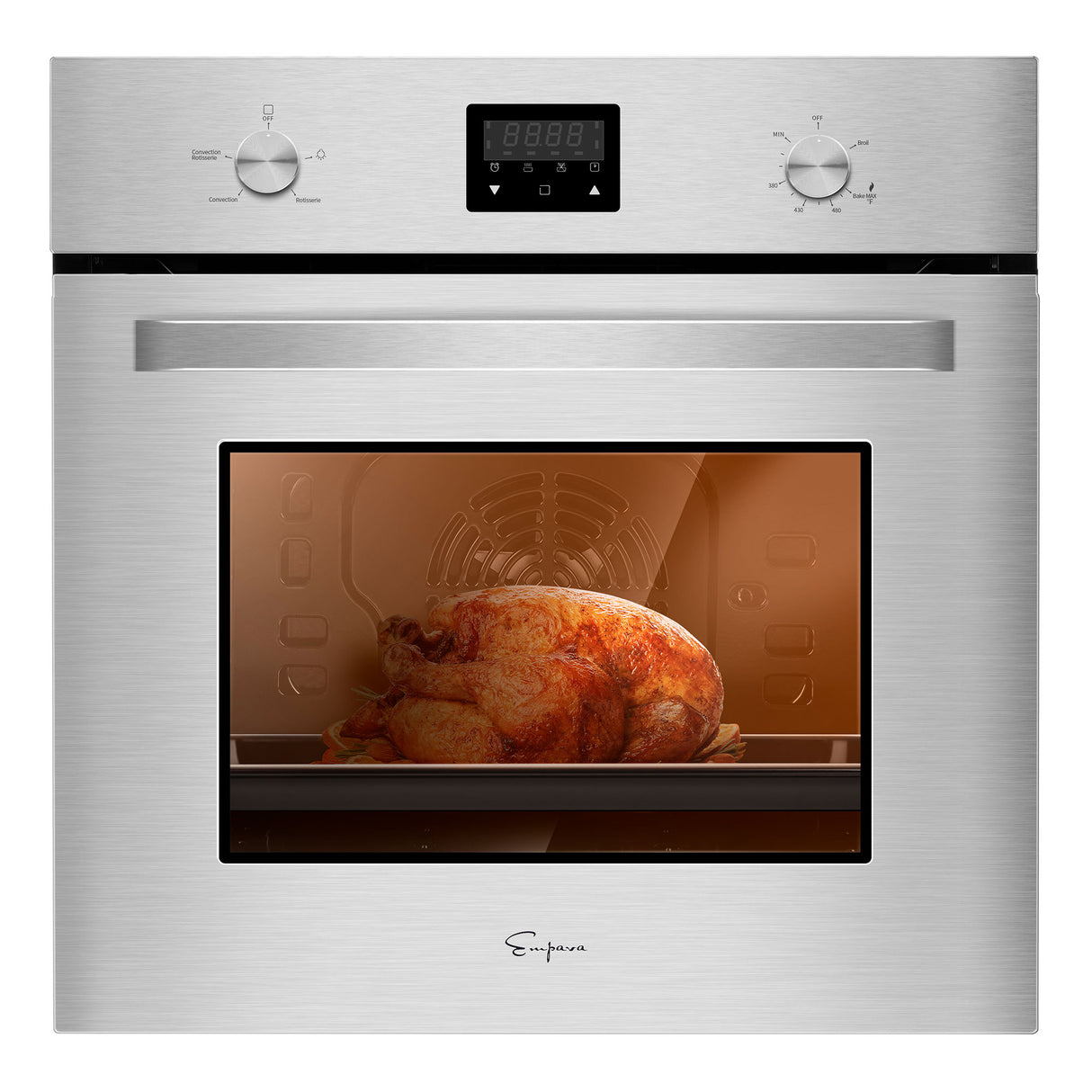 Empava 24" 2.3 cu. ft. Single Natural Gas Wall Oven - 24WO09