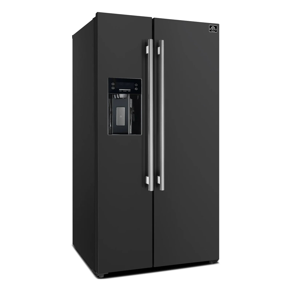 Forno Salerno 36" Side by Side Refrigerator with Ice Maker Black