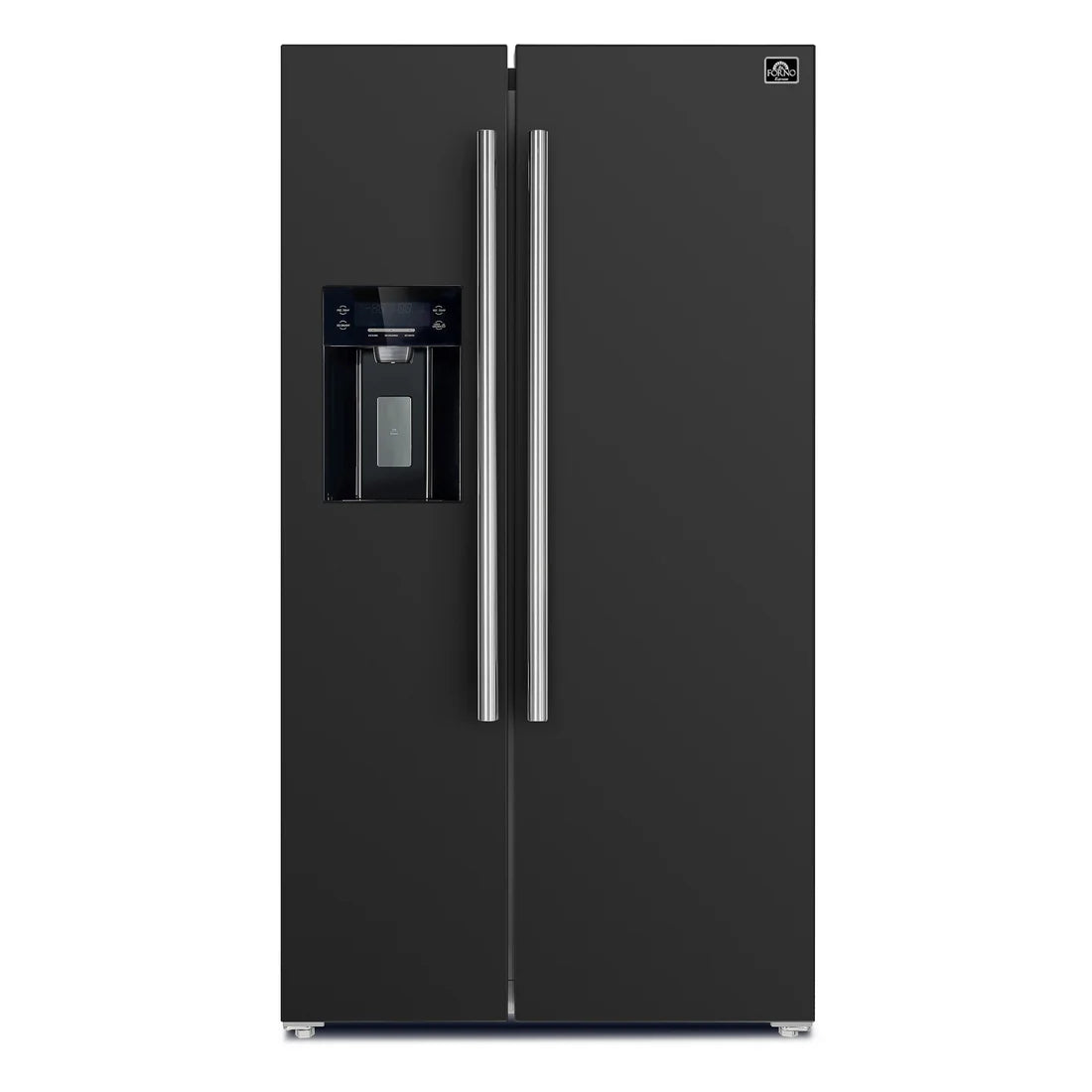 Forno Salerno 36" Side by Side Refrigerator with Ice Maker Black