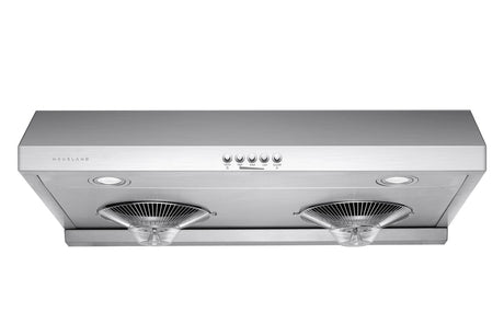 Hauslane | Chef Series Range Hood C100 30" Under Cabinet Kitchen Extractor | Stainless Steel Electric Stove Ventilator | 3 Speed Settings | Energy Efficient LED Lamps | Fits 6 Inch Round Ducts