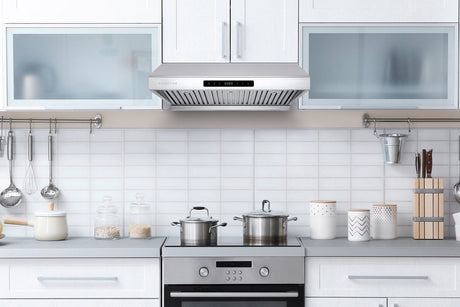 Hauslane | Chef Series 30” PS10 Under Cabinet Range Hood | PRO PERFORMANCE | Stainless Steel Electric Stove Ventilator | 3 Speed Exhaust Fan, Bright LED Lights & Delay Auto Shut-Off  lifestyle