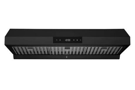 Hauslane | Chef Series 36" PS18 Under Cabinet Range Hood | Pro Performance | Contemporary Design, Touch Screen, Dishwasher Safe Baffle Filters, LED Lamps, 3-Way Venting Black Mattee