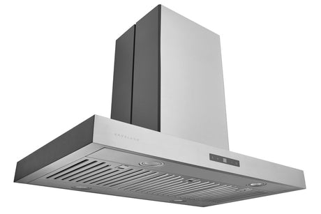 Hauslane | Chef Series IS-700 36" Modern Island Range Hood | Sleek Contemporary Canopy Design | Heavy Duty Suction Power, Dishwasher-Safe Baffle Filters, and LED | Fits 6” Round Duct or Recirculation
