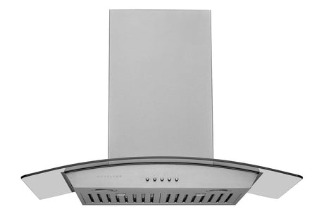 Hauslane | Chef Series Range Hood 30" WM-630 Wall Mount Range Hood | European Style with Stainless Steel and Tempered Glass | 3 Speed, LED Lamps | Ducted or Ventless