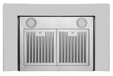 Hauslane | Chef Series Range Hood 36" WM-600 Wall Mount Range Hood | European Style with Stainless Steel and Tempered Glass | 3 Speed, LED Lamps | Ducted or Ventless vent and lights