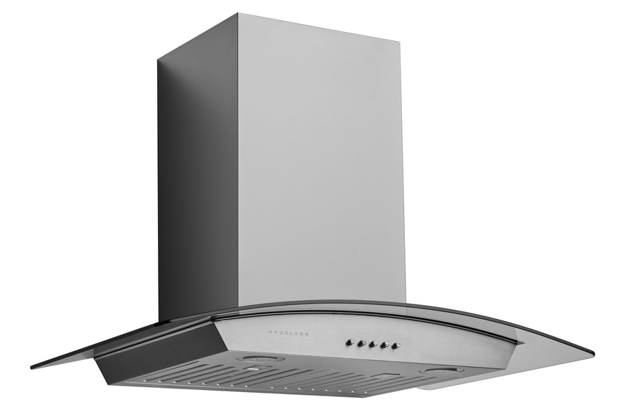 Hauslane | Chef Series Range Hood 36" WM-630 Wall Mount Range Hood | European Style with Stainless Steel and Tempered Glass | 3 Speed, LED Lamps | Ducted or Ventless