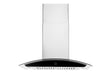 Hauslane | Chef Series Range Hood 36" WM-639 Wall Mount Range Hood | Contemporary Stainless Steel Tempered Glass Stove Ventilation | 3 Speed, Touch Control, Baffle Filters| Vented or Ductless