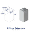Hauslane Chimney Cover Extension CHE006 for Hauslane Range Hoods IS-200SS-30 and IS-200SS-36