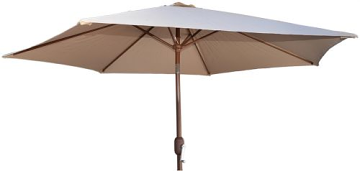 KoKoMo 9 ft. Beige Market Umbrella with Auto Tilt