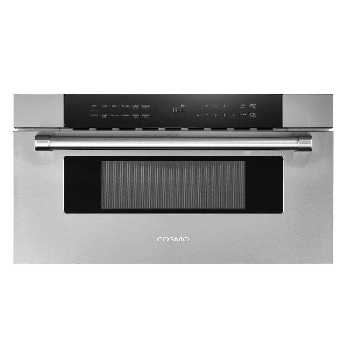 Cosmo 30" Built-in Microwave Drawer with Automatic Presets, Touch Controls, Defrosting Rack and 1.2 cu. ft. Capacity in Stainless Steel