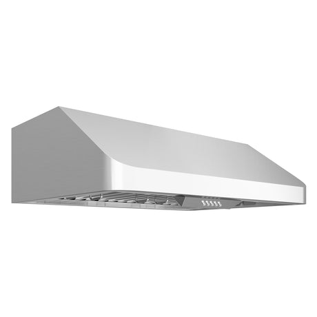 Cosmo 30" Ducted Under Cabinet Range Hood in Stainless Steel with Push Button Controls, LED Lighting and Permanent Filters