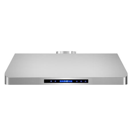 Cosmo 30" Ducted Under Cabinet Range Hood in Stainless Steel with Touch Display, LED Lighting and Permanent Filters