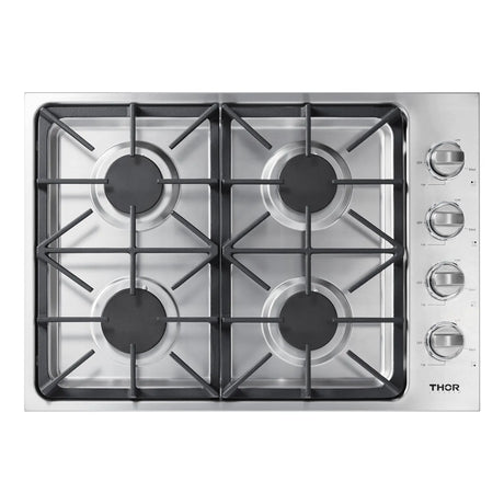 THOR 30 Inch Professional Drop-In Gas Cooktop with Four Burners in Stainless Steel – TGC3001
