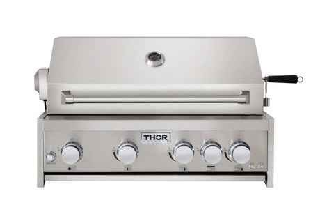 THOR 32 Inch 4-Burner Gas BBQ Grill with Rotisserie in Stainless Steel – MK04SS304