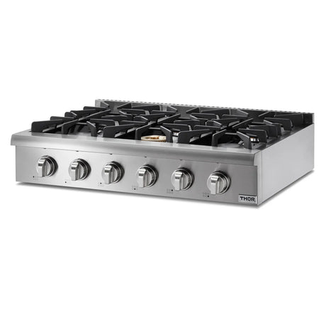 THOR 36 Inch Professional Gas Rangetop in Stainless Steel – HRT3618U