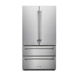 THOR Kitchen - 4 Piece Kitchen Package - 30" Gas Range, 30" Wall Mount Range Hood, 24" Dishwasher & 36" Refrigerator