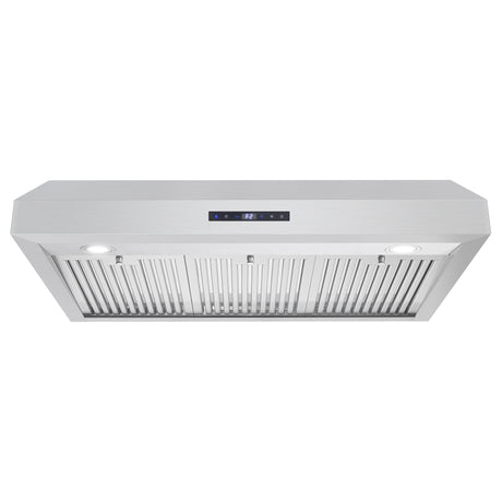 Cosmo 36" Under Cabinet Range Hood with Digital Touch Controls, 3-Speed Fan, LED Lights and Permanent Filters in Stainless Steel