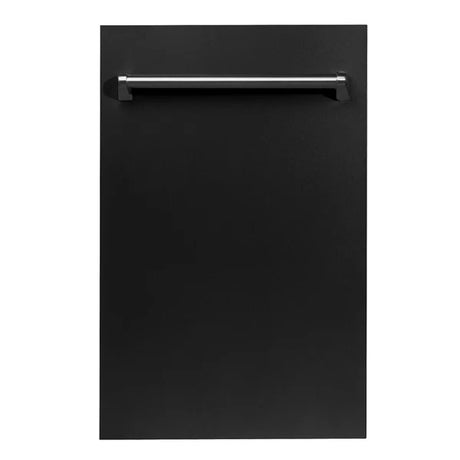 ZLINE 18" Built-in Dishwasher with Traditional Style Handle in Black Matte