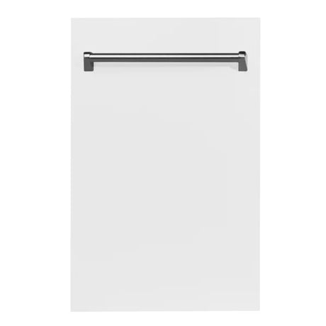 ZLINE 18" Built-in Dishwasher with Traditional Style Handle in White Matte
