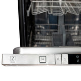 ZLINE 24" Top Control Dishwasher with Stainless Steel Tub and Traditional Handle in Black Matte