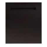 ZLINE 24" Top Control Dishwasher with Stainless Steel Tub and Traditional Handle in Oil Rubbed Bronze