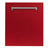 ZLINE 24" Top Control Dishwasher with Stainless Steel Tub and Traditional Handle in Red Gloss