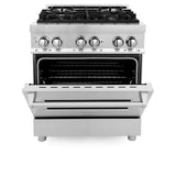 ZLINE 30" 4.0 cu. ft. Electric Oven and Gas Cooktop Dual Fuel Range with Griddle