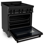 ZLINE 30" 4.0 cu. ft. Induction Range with a 4 Element Stove and Electric Oven in Black Stainless Steel