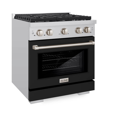 ZLINE 30 in. 4.2 cu. ft. 4 Burner Gas Range with Convection Gas Oven in Stainless Steel
