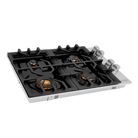 ZLINE 30" Gas Cooktop with 4 Gas Brass Burners