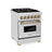 ZLINE Autograph Edition 24" 2.8 cu. ft. Dual Fuel Range with Gas Stove and Electric Oven in Stainless Steel