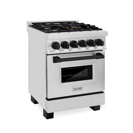 ZLINE Autograph Edition 24" 2.8 cu. ft. Dual Fuel Range with Gas Stove and Electric Oven in Stainless Steel