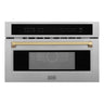 ZLINE Autograph Edition 30” Built-in Convection Microwave Oven in DuraSnow Stainless Steel