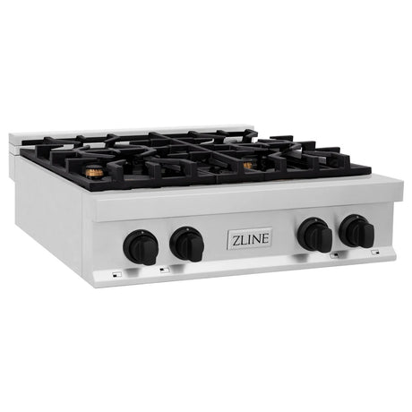 ZLINE Autograph Edition 30" Porcelain Rangetop with 4 Gas Burners in Stainless Steel
