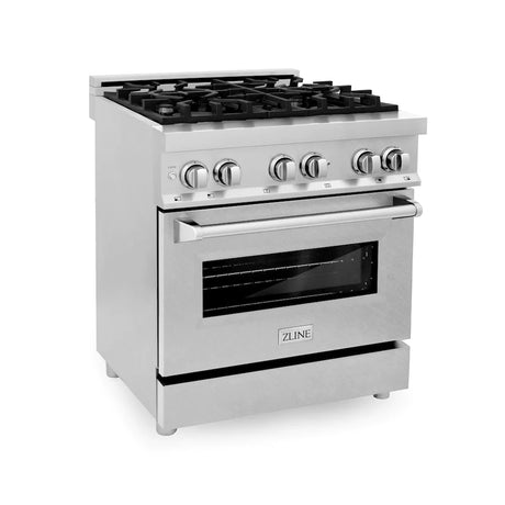 ZLINE 30" 4.0 cu. ft. Dual Fuel Range with Gas Stove and Electric Oven in DuraSnow Stainless Steel