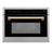 ZLINE Autograph Edition 24" Built-in Convection Microwave Oven in DuraSnow Stainless Steel with Gold Accents