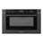 ZLINE 24" Built-in Microwave Drawer with a Traditional Handle in Black Stainless Steel